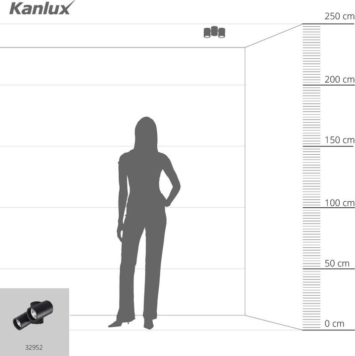Produktbild Kanlux 32952 BLURRO Aufbau-Downlight Aufbauleuchte 2x GU10 (GU10)