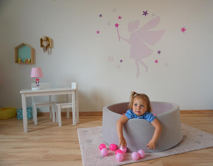 Image du produit Knorrtoys Piscine à balles soft - "Grey" - 300 balles rose soft