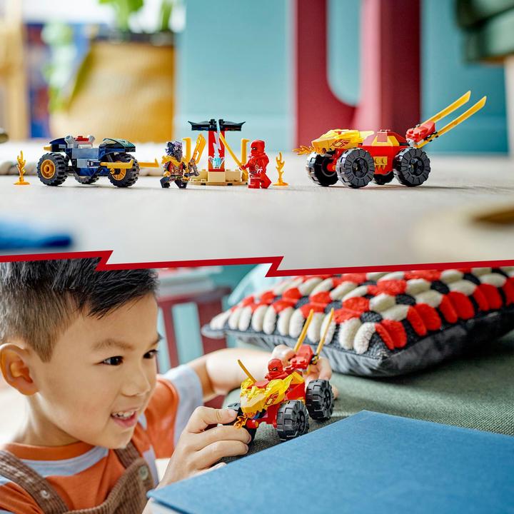 Image du produit LEGO Poursuite avec le bolide de Kai et la moto de Ras (71789, LEGO Ninjago)