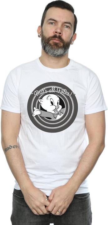 Immagine prodotto Looney Tunes Maglietta uomo That's All Folks Porky Pig in cotone (XXL)