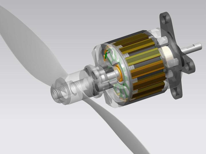 Actual product image Planet-Hobby Joker 2834-5,5 V3 1500 KV Brushless Motor
