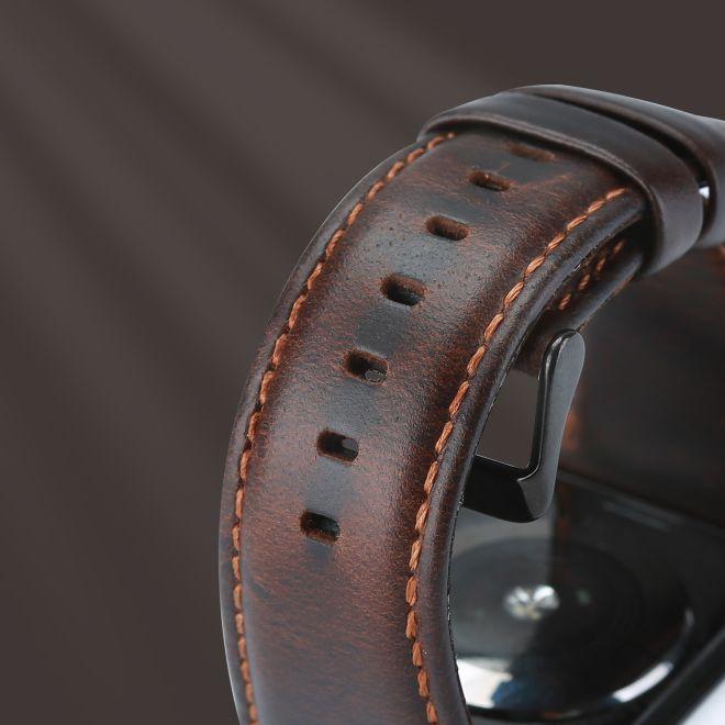 Produktbild Dux Ducis Business Series Echtleder Ersatz Armband (40 mm, 38 mm, 41 mm, Echtleder, Apple Watch Series 1, Apple Watch Series 2, Apple Watch Series 3, Apple Watch Series 4, Apple Watch Series 5, Apple Watch Series 6, Apple Watch Series 7, Apple Watch Series 8, Apple Watch Series 9, Apple Watch SE)