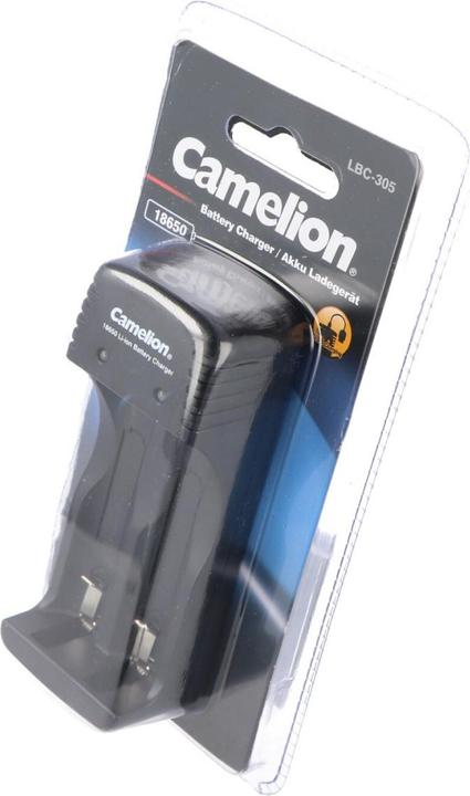 Immagine prodotto Camelion Caricabatterie con cavo di ricarica Micro USB adatto a 1 o 2 batterie Li-ion 18650. (Caricabatterie senza batteria)