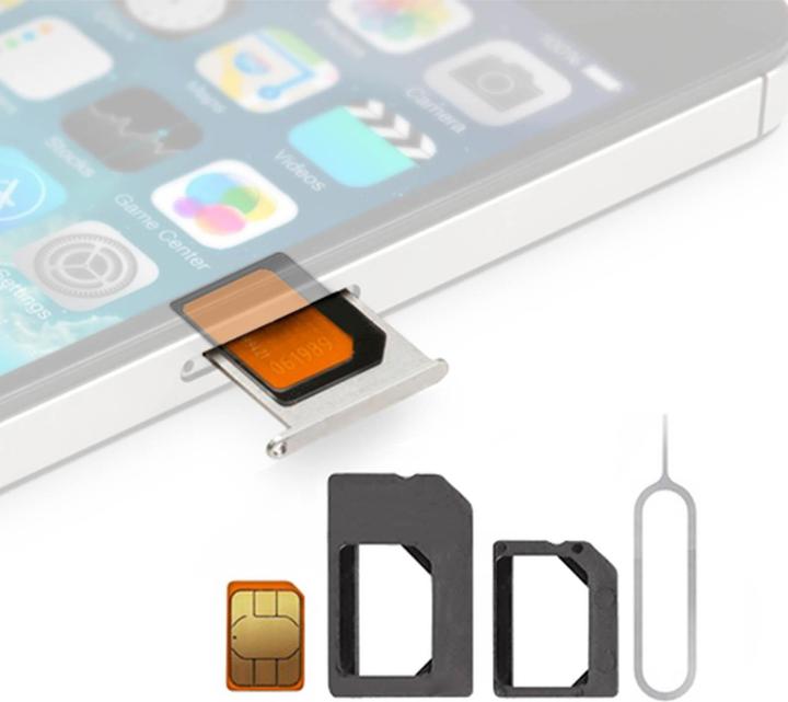 Produktbild Colorfone Nano-SIM/Micro-SIM-Adapter +SIM-Werkzeug (SIM-Halterung)