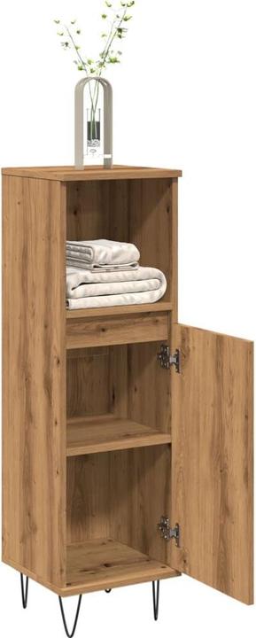 Produktbild VidaXL Badschrank Midischrank Badezimmerschrank Badmöbel Schrank Artisan-Eiche (30 x 30 x 100 cm)