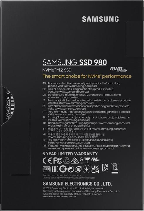 Produktbild Samsung SSD 980 (1000 GB, M.2 2280)