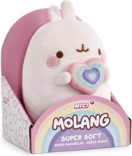 Produktbild NICI Kuscheltier Molang mit Regenbogenherz (16 cm)