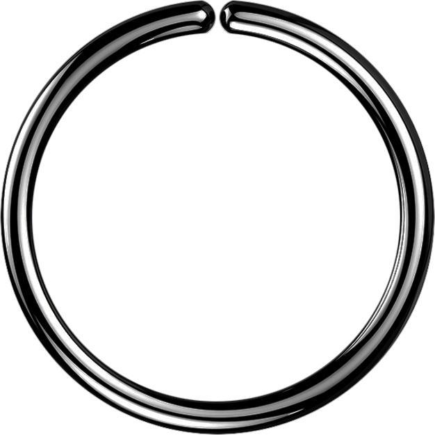 Produktbild Star Piercing Micro Piercing Ring schwarz mit Titanium Beschichtung (ohne Messing, Chirurgenstahl 316L)