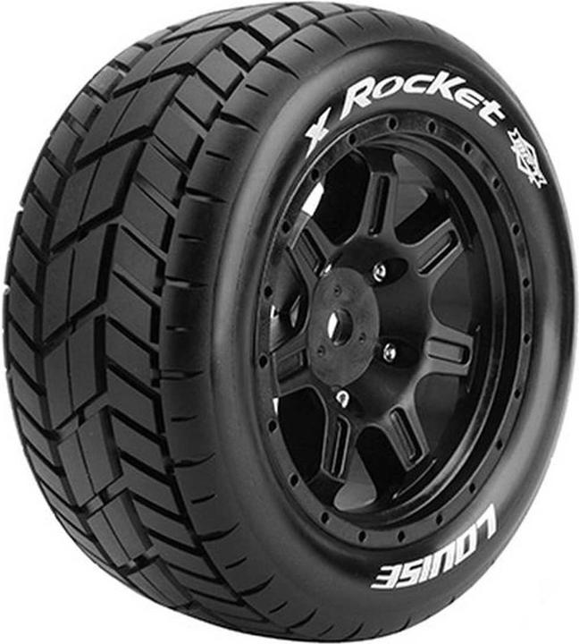Image du produit Louise MFT X-ROCKET X-Maxx Series Jeu de roues complètes Montées Jantes Sport Noir Hex 24mm L-T3295B