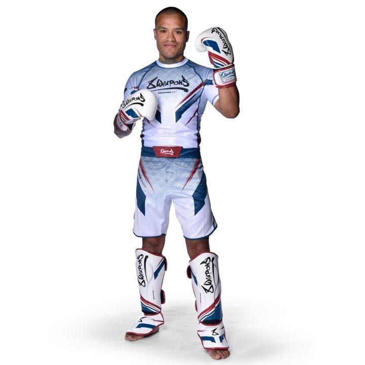 Actual product image 8Weapons Fight Shorts, Shift, white-navy-red, M (M)