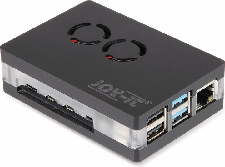 Joy-it Acryl Gehäuse mit Lüfter für Raspberry Pi 4