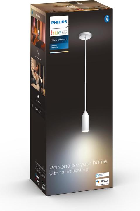 Actual product image Philips Hue White Ambiance Devote pendant light white 806 lm (E27, 806 lm)