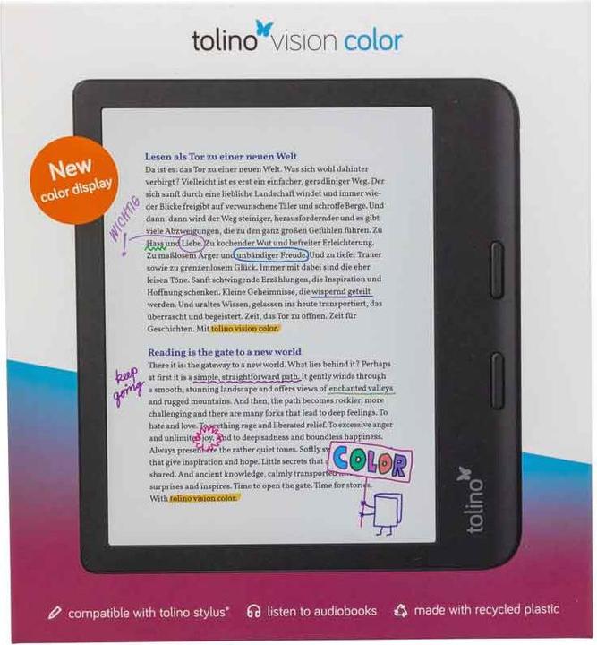 Produktbild tolino Vision Color (7", 32 GB, Schwarz)