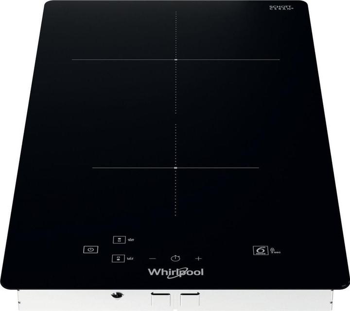 Produktbild Whirlpool WS Q0530 NE, Schwarz, Integriert, 28 cm, Zonen-Induktionskochfeld, Glaskeramik, 2 Zone(n)