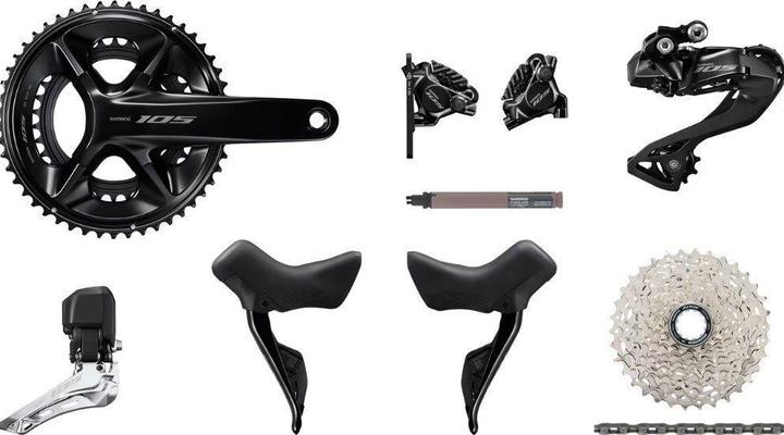 Produktbild Shimano 105 Di2 R7100 2x12-fach-Gruppe mit 50x34 172.5 Kurbel