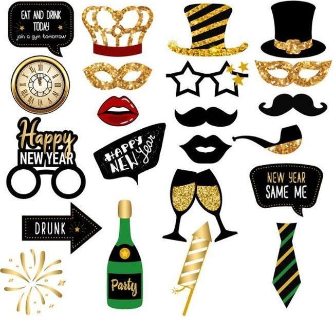 Produktbild MU Style Photo Booth Accessoires Set Silvester (22-tlg.)