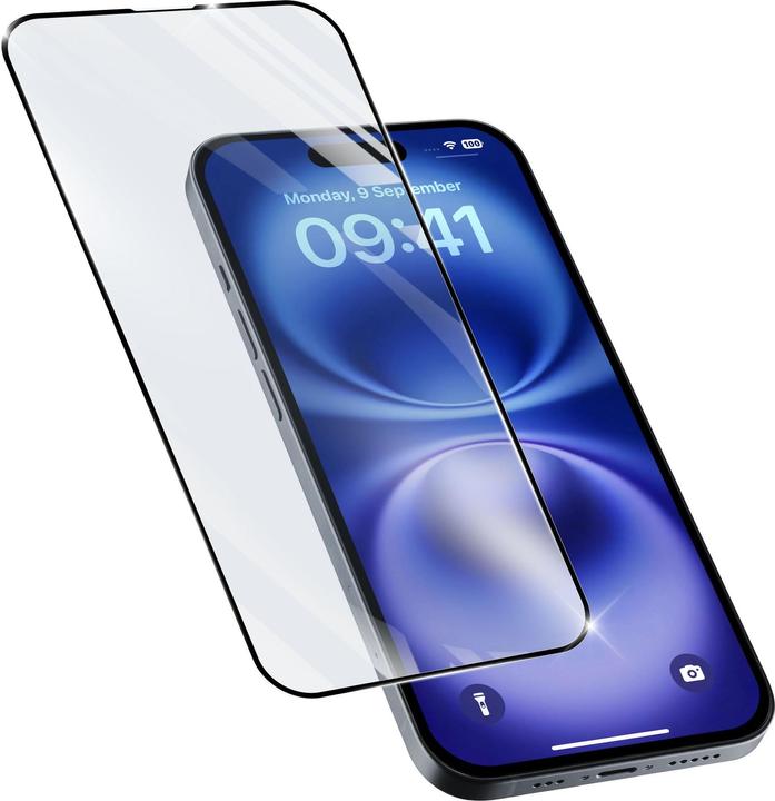 Actual product image Cellularline Impact Glass Capsule - iPhone 16 Plus Tough edge-to-edge tempered glass (1 Piece, Apple iPhone 16 Plus)
