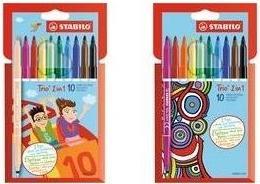 Image du produit STABILO Trio au feutre et au crayon fin tout en un (Multicolore, 10 x)
