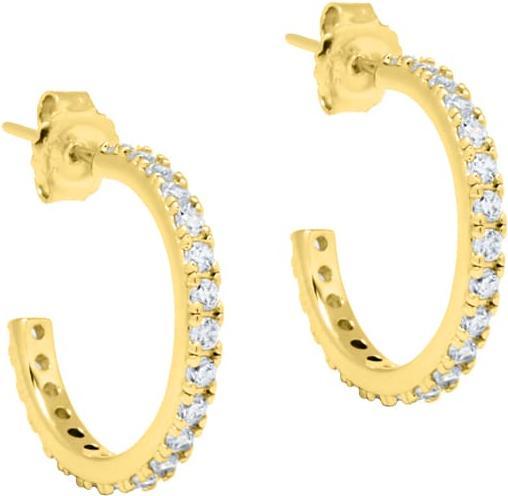 Immagine prodotto Candy Orecchini a cerchio Kiki L, argento 925, placcati oro (Placcato oro 18k, Argento 925)