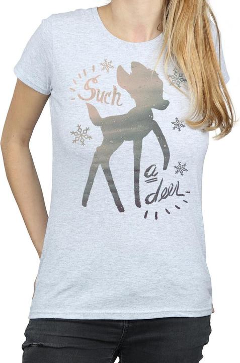 Actual product image Disney Womens/Ladies Bambi Winter Deer Cotton T-Shirt (XL)