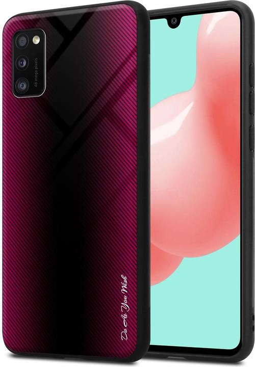 Actual product image Cadorabo TPU Striped Glass Cover (Samsung Galaxy A41)
