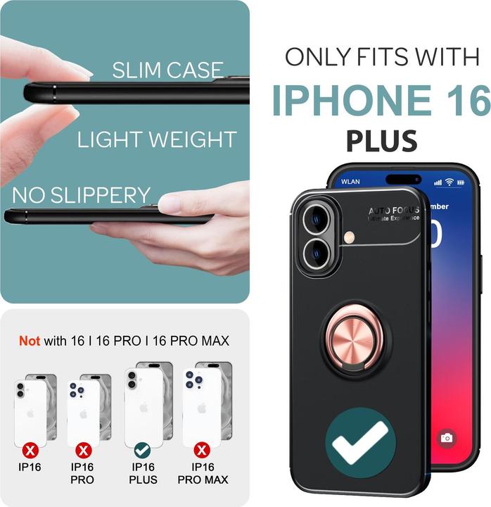 Actual product image Nalia Matte Ring Silicone Sleeve (Apple iPhone 16 Plus)