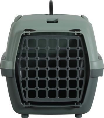 Actual product image Zolux Transporter GULLIVER 1 with plastic door, green, recycled (422180) (Dog, Safety closure)