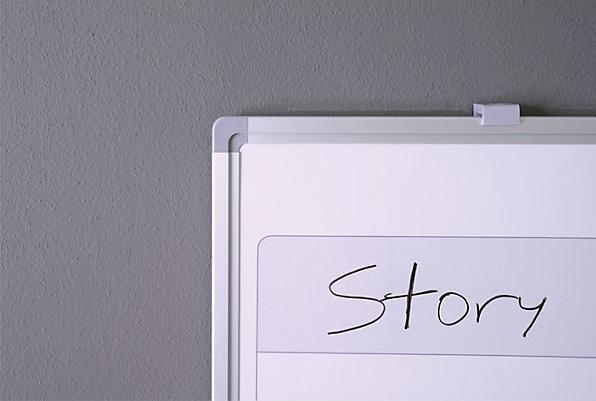 Actual product image eurokraft basic Task board for Scrum and Kanban, varnished, with 5 lanes, WxH 2000 x 1200 mm.