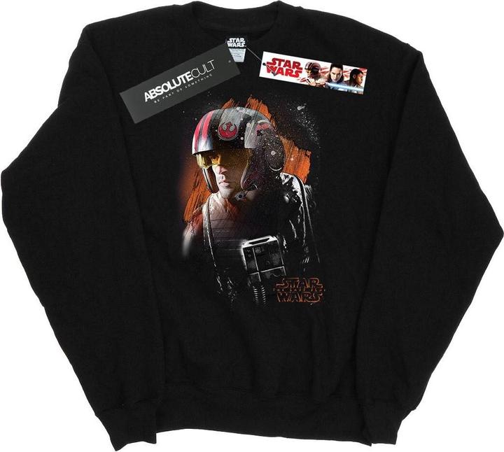 Actual product image Star Wars Mens The Last Jedi Poe Dameron Brushed Sweatshirt (L)