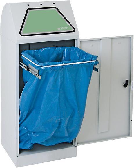 Image du produit kaiserkraft Système de collecte des déchets recyclables, volet à commande manuelle (60 l)
