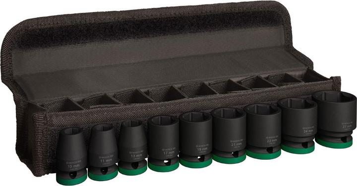 Produktbild Bosch Professional Zubehör Steckschlüsseleinsatz-Set (10 mm, 11 mm, 13 mm, 17 mm, 19 mm, 21 mm, 22 mm, 24 mm, 27 mm)