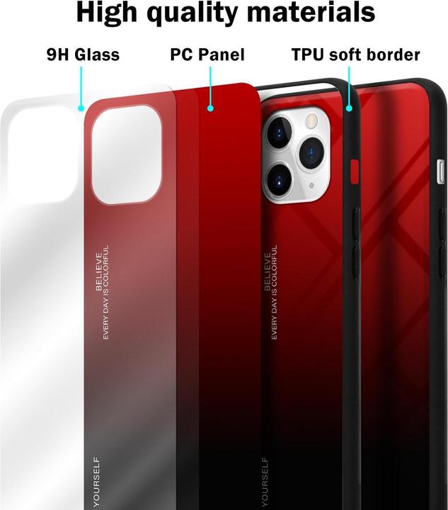 Produktbild Cadorabo TPU 2 Farben Glas Cover (Apple iPhone 11 Pro Max)