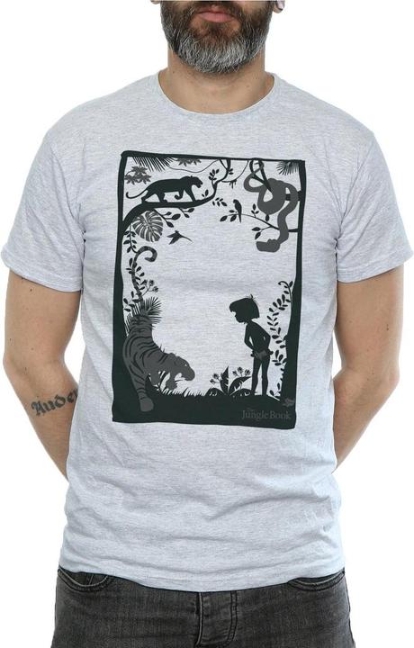Actual product image Disney Mens The Jungle Book Silhouette Poster T-Shirt (S)