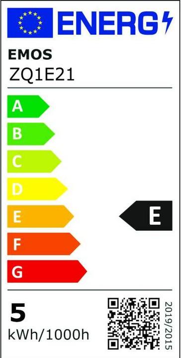 Etichetta energetica Emos Lampada LED Classic Mini Globe / E14 / 4,2 W (40 W) / 470 lm / Bianco caldo (E14, 4.20 W, 470 lm, 1 x, E)