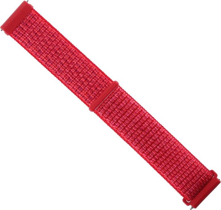 Image du produit Cover-Discount Fitbit Versa - Bracelet en nylon avec velcro rouge (Nylon)