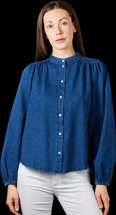 Image du produit Marc O'Polo Long Sleeve Blouse Stand Up Collar mid blue (XS)