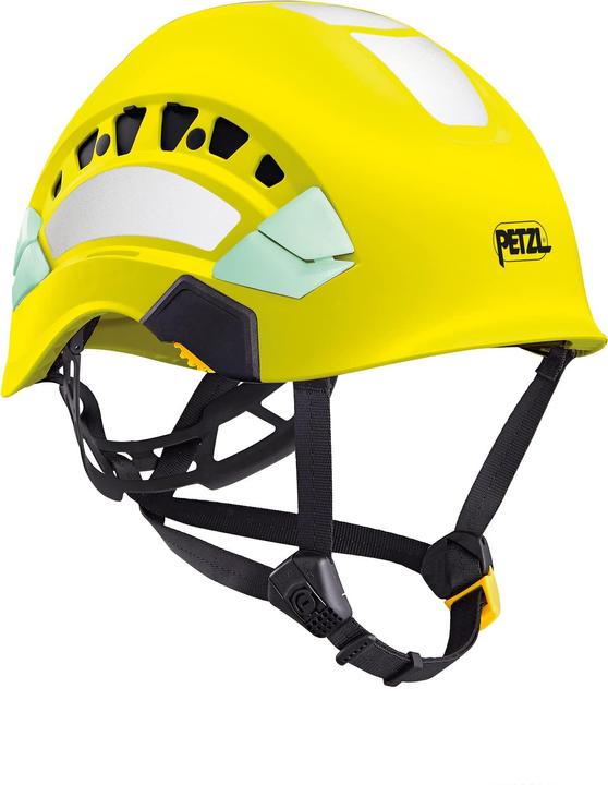 Petzl Schutzhelm für Höhen und Boden - gelb - Hi-Viz - belüftet (63 cm)