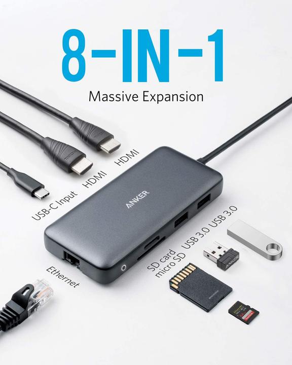 Image du produit Anker PowerExpand (USB-C, 8 Ports)