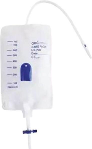 Image du produit GHC Poche à urine CAREFLOW 750ml 10cm valve de retour T-blass non stérile 10 pc