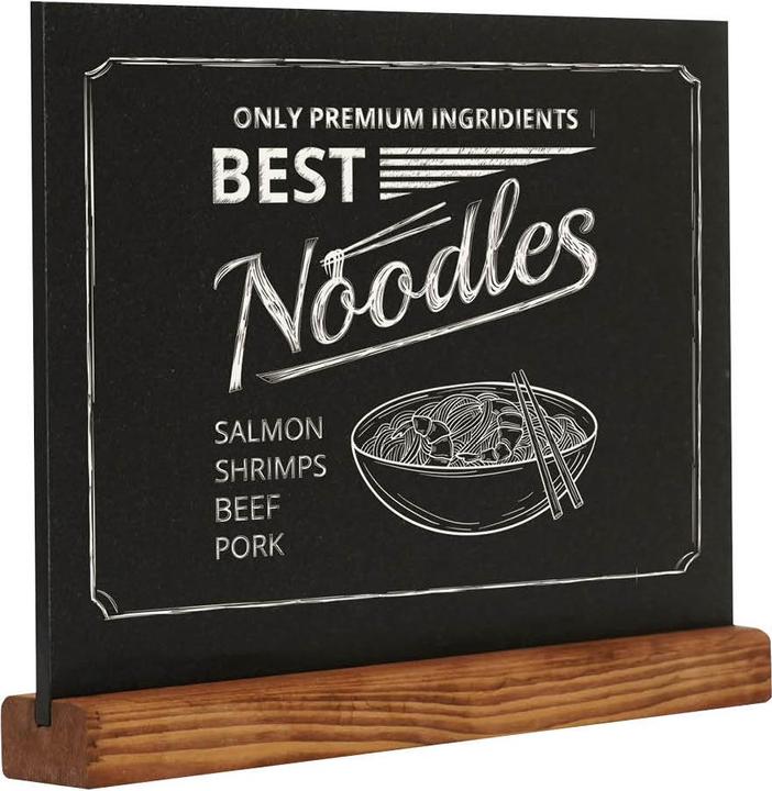 Produktbild Europel Kreidetafel Tischaufsteller, DIN A4 quer, natur