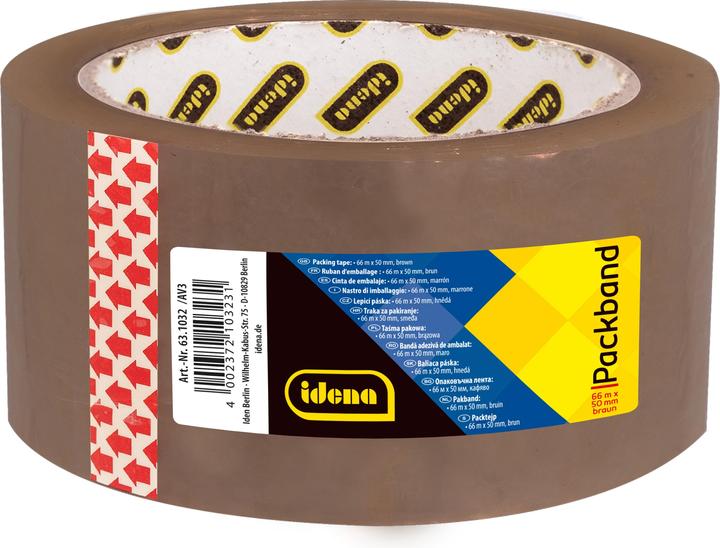 Image du produit Idena Packband geräuscharm braun 5cmx66m (50 mm)