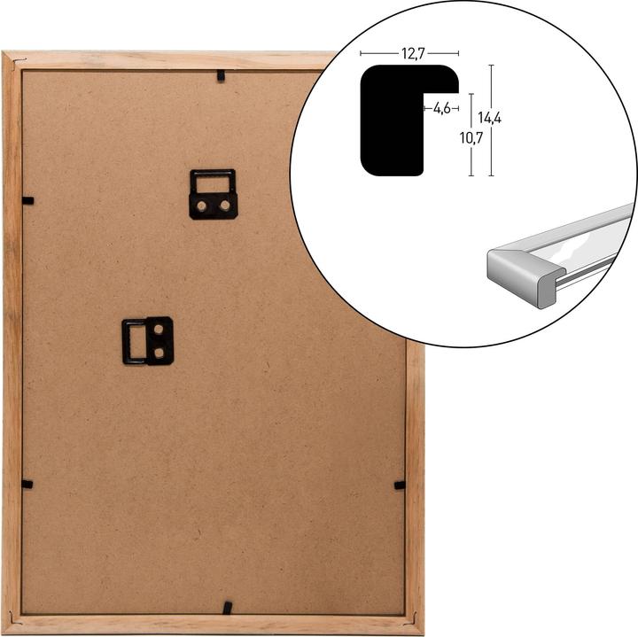 Actual product image Nielsen Frame Zoom wood 21x29,7cm silver (21 x 29.7 cm)