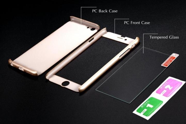 Produktbild Floveme 360 Grad Panzerglas Case iPhone 6/6S Rundumschutz (1 Stück, Apple iPhone 6s)