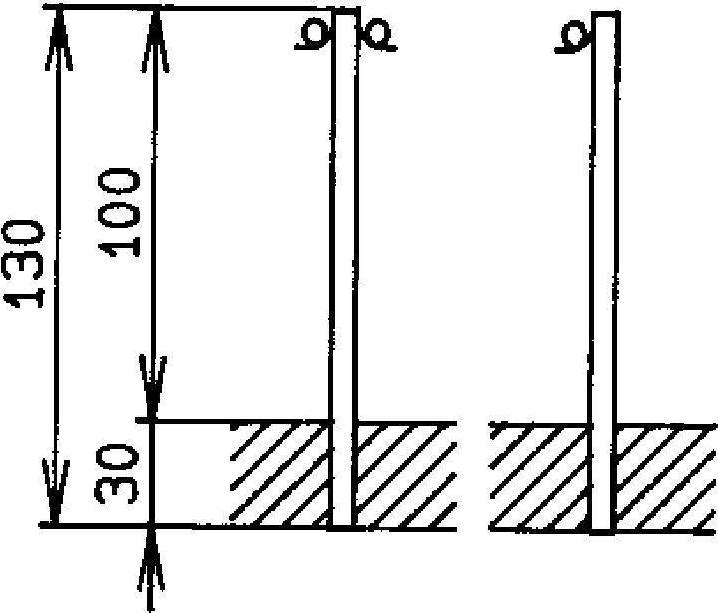 Actual product image BRW Barrier post with hook for setting in concrete