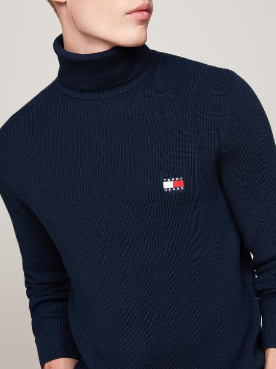 Image du produit Tommy Hilfiger Tommy Jeans Slim Fit Coltrui met wol - Donkerblauw - Maat S (S)