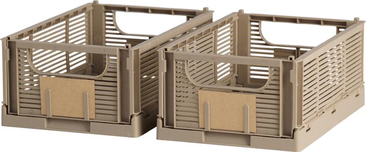 Produktbild Schou Aufbewahrungsbox DELUXE faltbar, recycled Plastic, M 2er Braun (5 x 17 x 25 cm, 3.30 l)