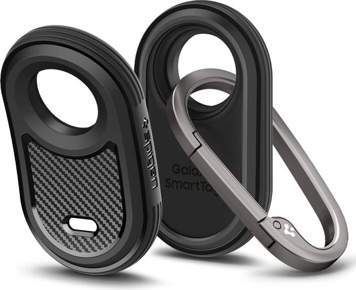 Spigen Rugged Armor Hülle für Samsung Galaxy SmartTag 2 – mattschwarz (Android)