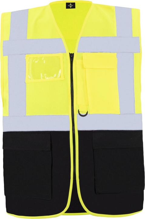 Korntex Comfort Warnweste "Hamburg" - Multifunktioneel - Signal-Gelb/Schwarz - XXL (XXL)