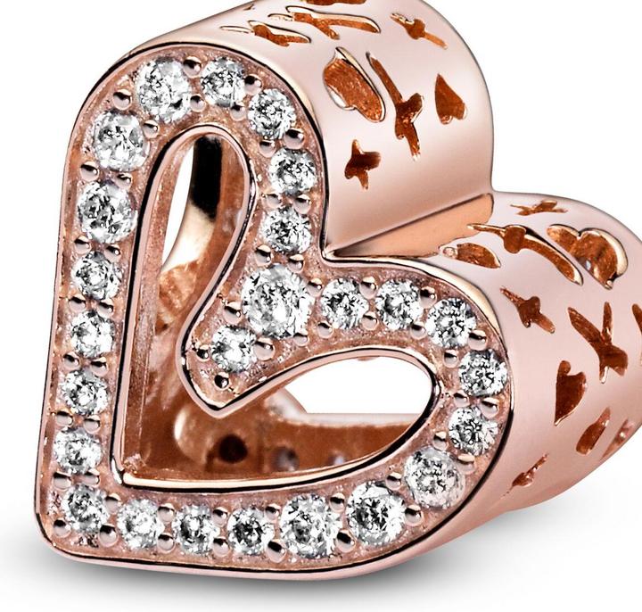 Produktbild Pandora Rose Sparkling Freehand Heart Charm (Metall, rosevergoldet)