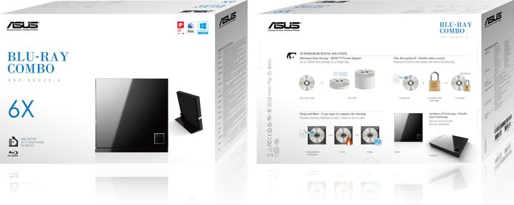 Image du produit ASUS Sbc-06d2x-U (Lecteur Blu-ray, Graveur de CD, Lecteur de CD, Graveur de DVD, Lecteur DVD)